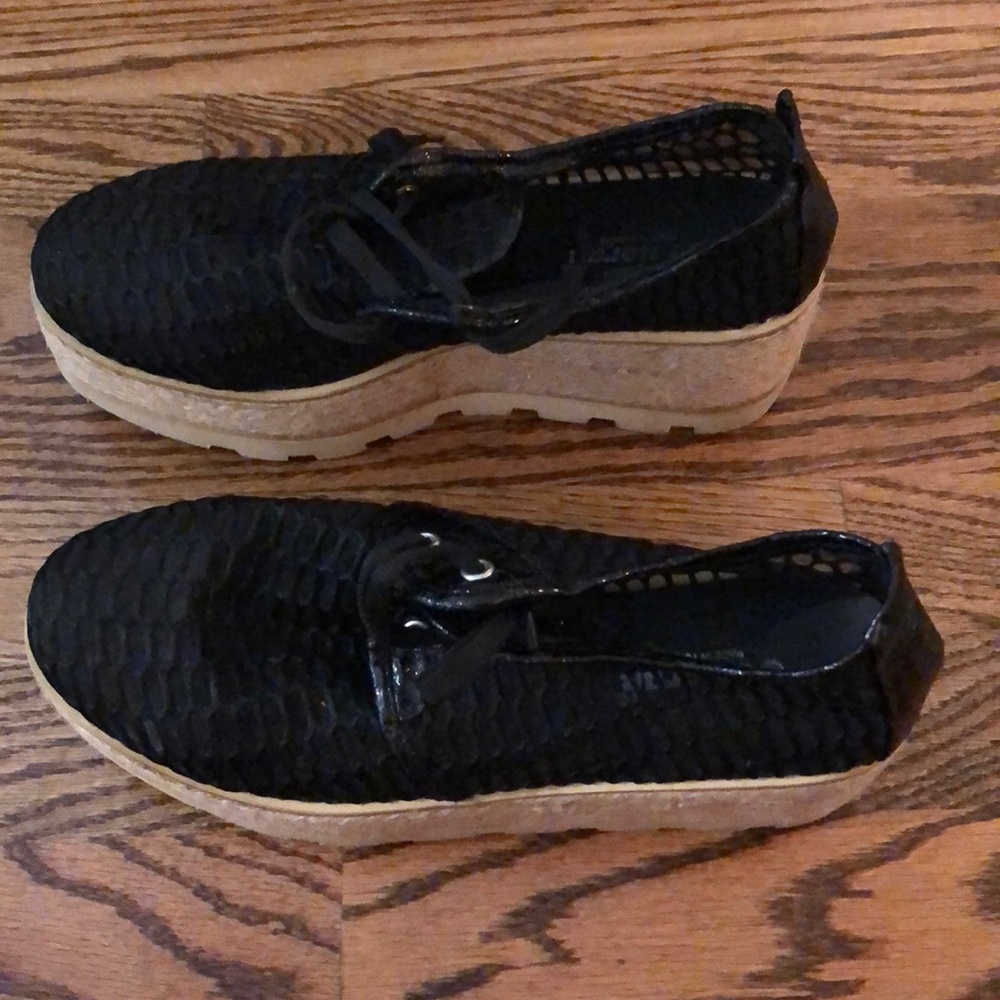 Seniorah black platform espadrilles 7.5
